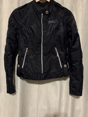 ICON Black Women's Utility Motorcycle Jacket